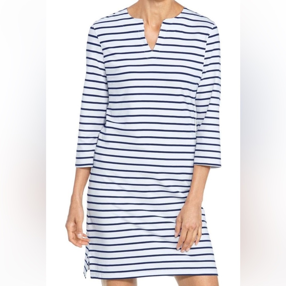 Ellie Kai NWT Gray and White Striped Dress